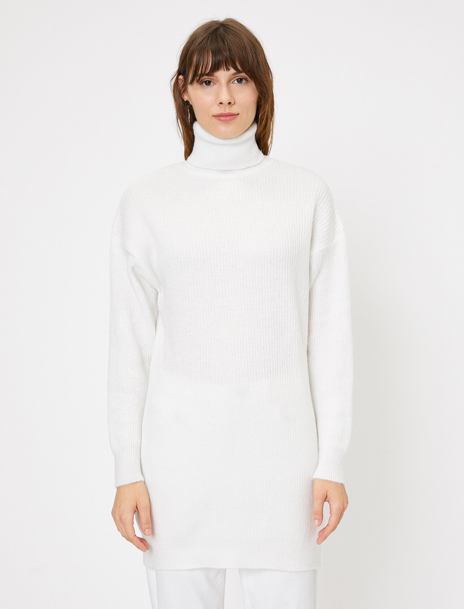   Boğazlı Triko Tunik