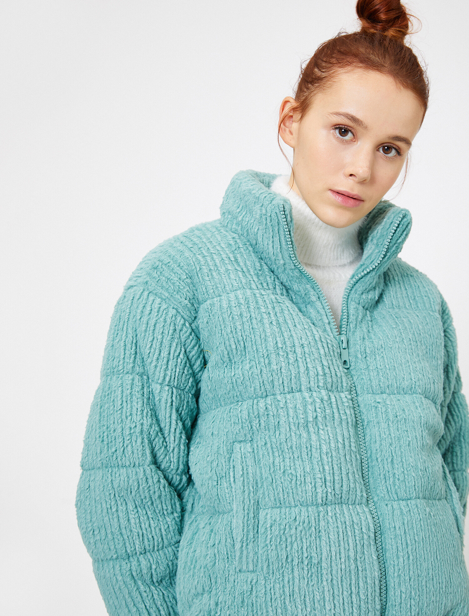   Cep Detaylı Şişme Mont