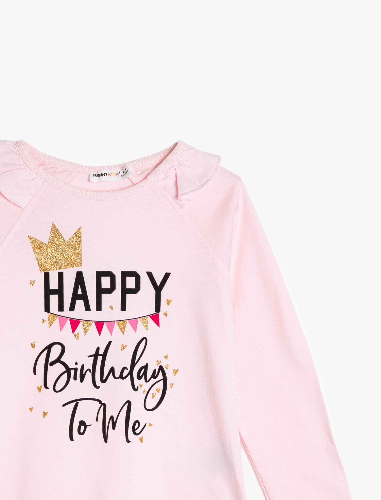  Kız Çocuk Yazılı Baskılı Tişört