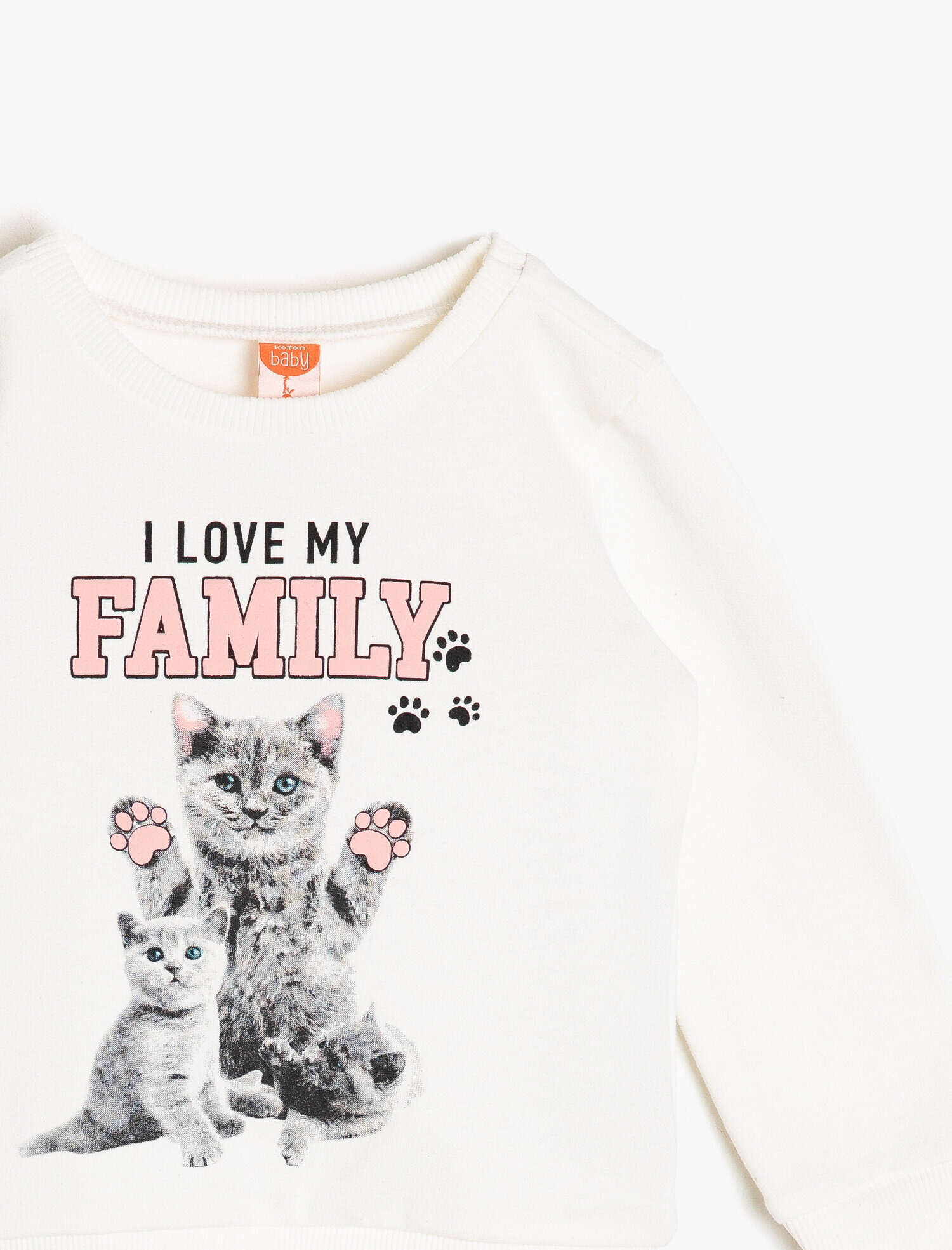  Kız Bebek Baskılı Sweatshirt Uzun Kollu