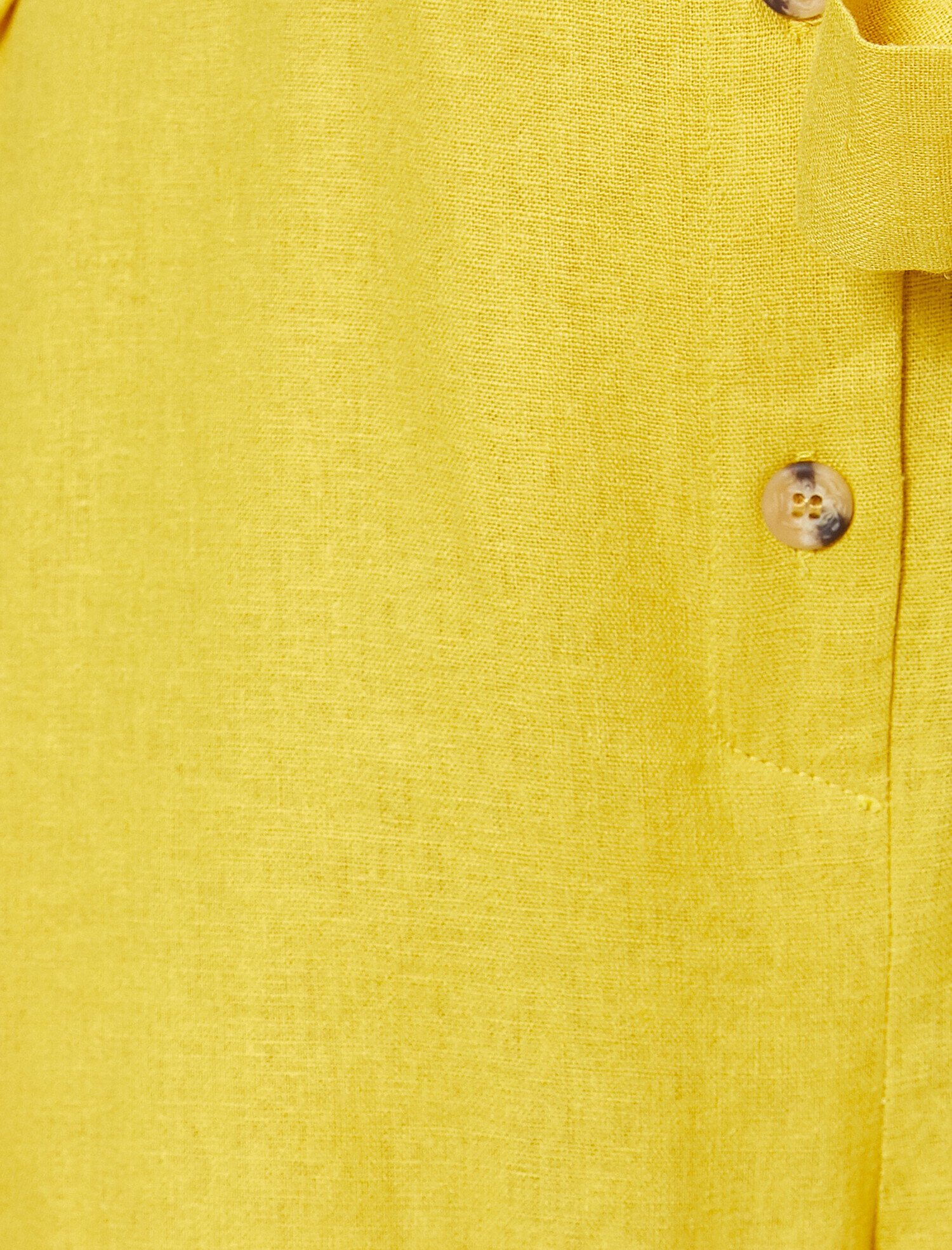   Düğme Detaylı Tulum Keten Karışımlı