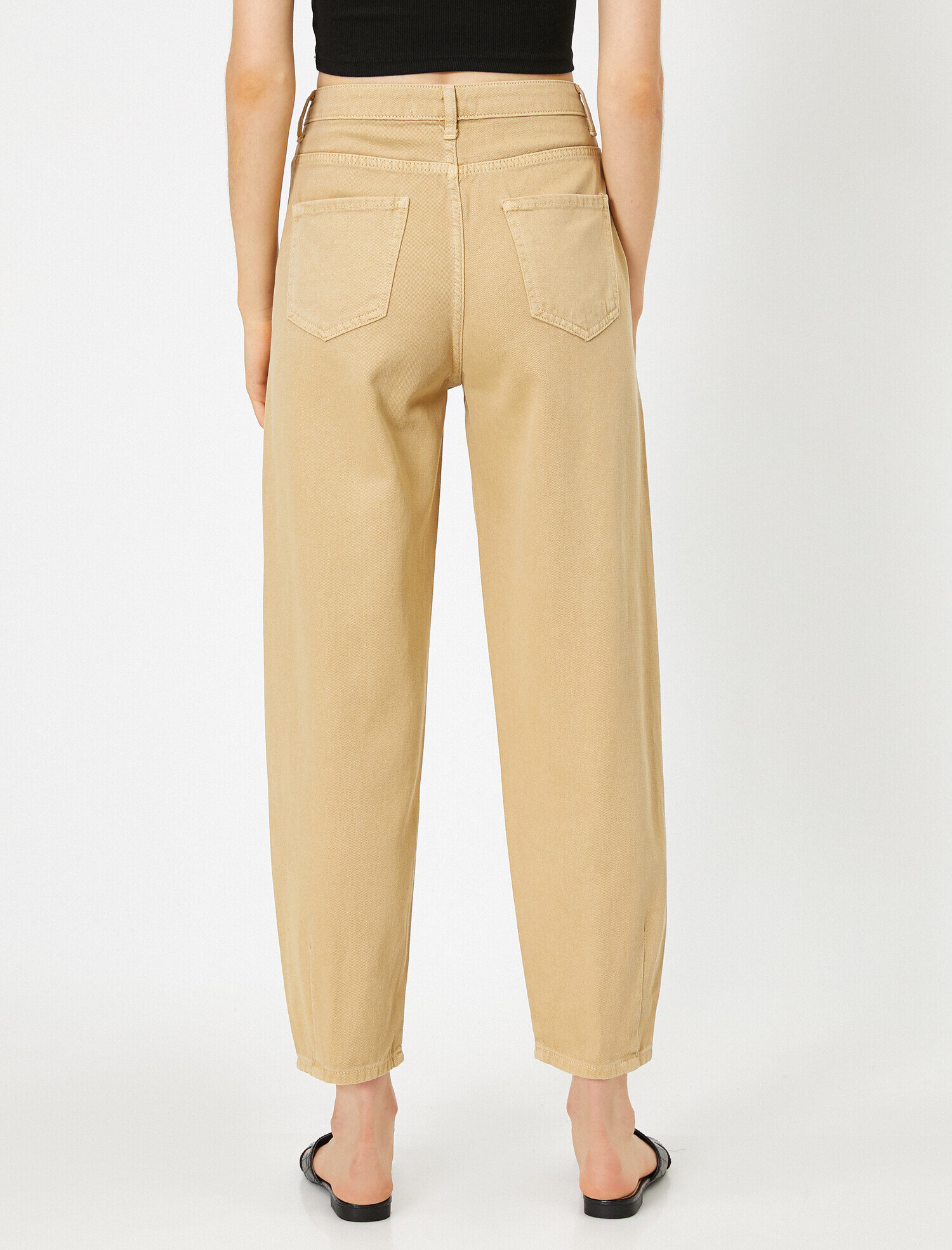   Yüksek Bel Pileli Pantolon