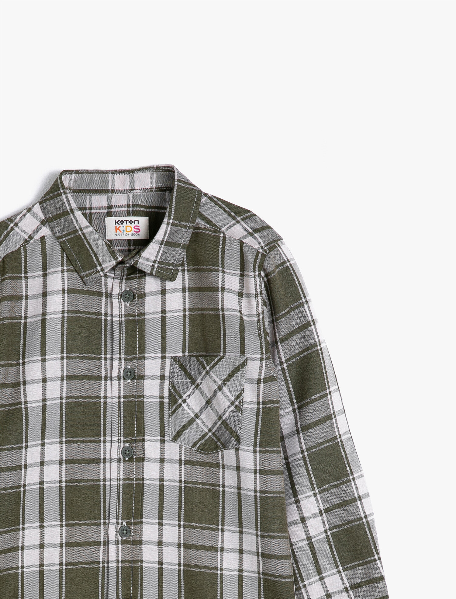  Erkek Çocuk Klasik Yaka Uzun Kollu Kareli Gömek