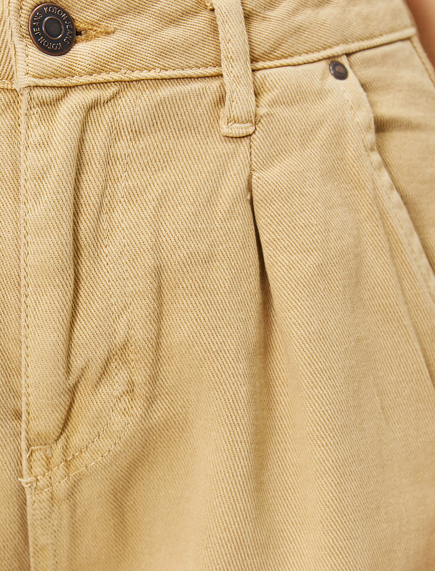   Yüksek Bel Pileli Pantolon