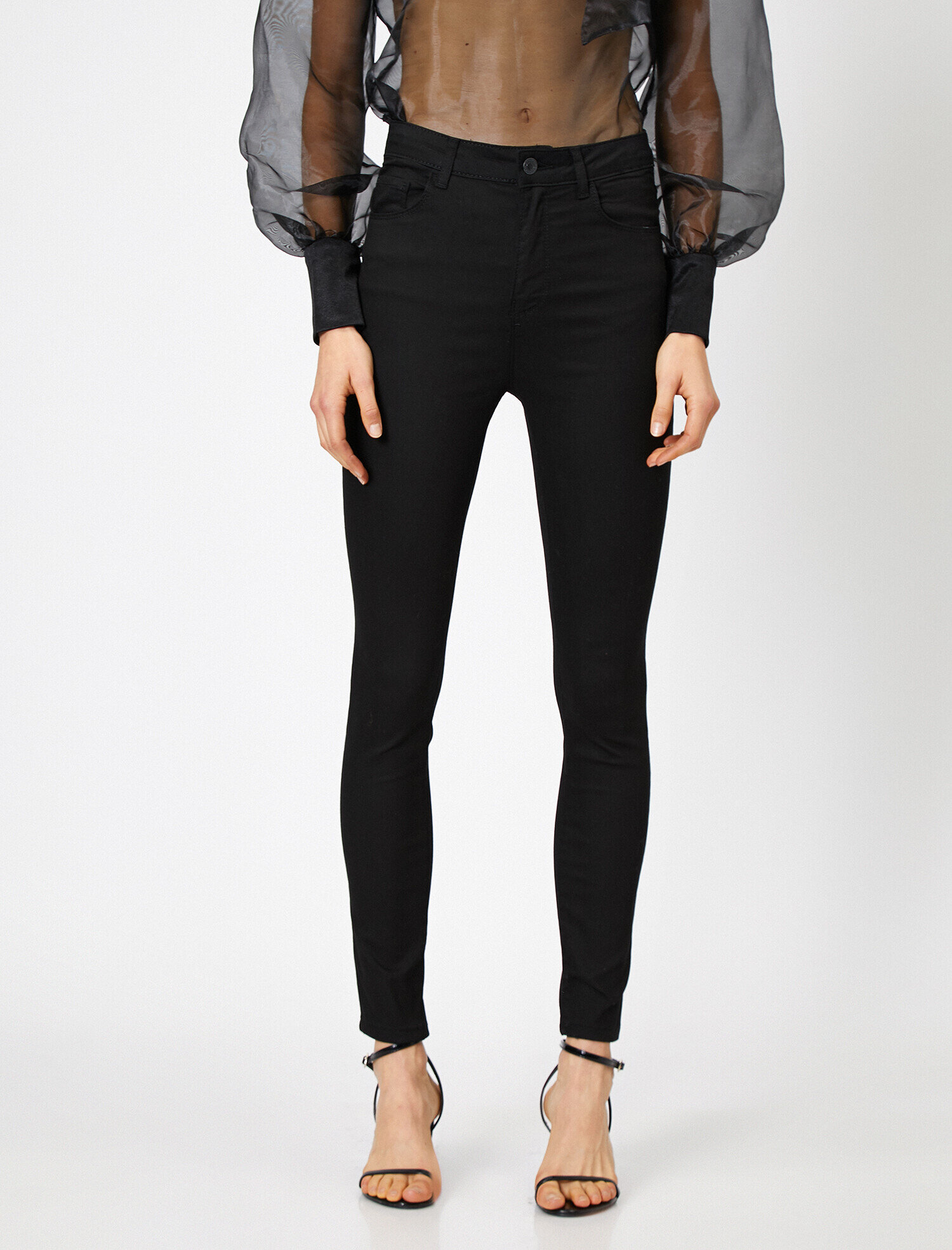   Carmen Jean - Yüksek Bel Dar Kesim Dar Paça Pantolon