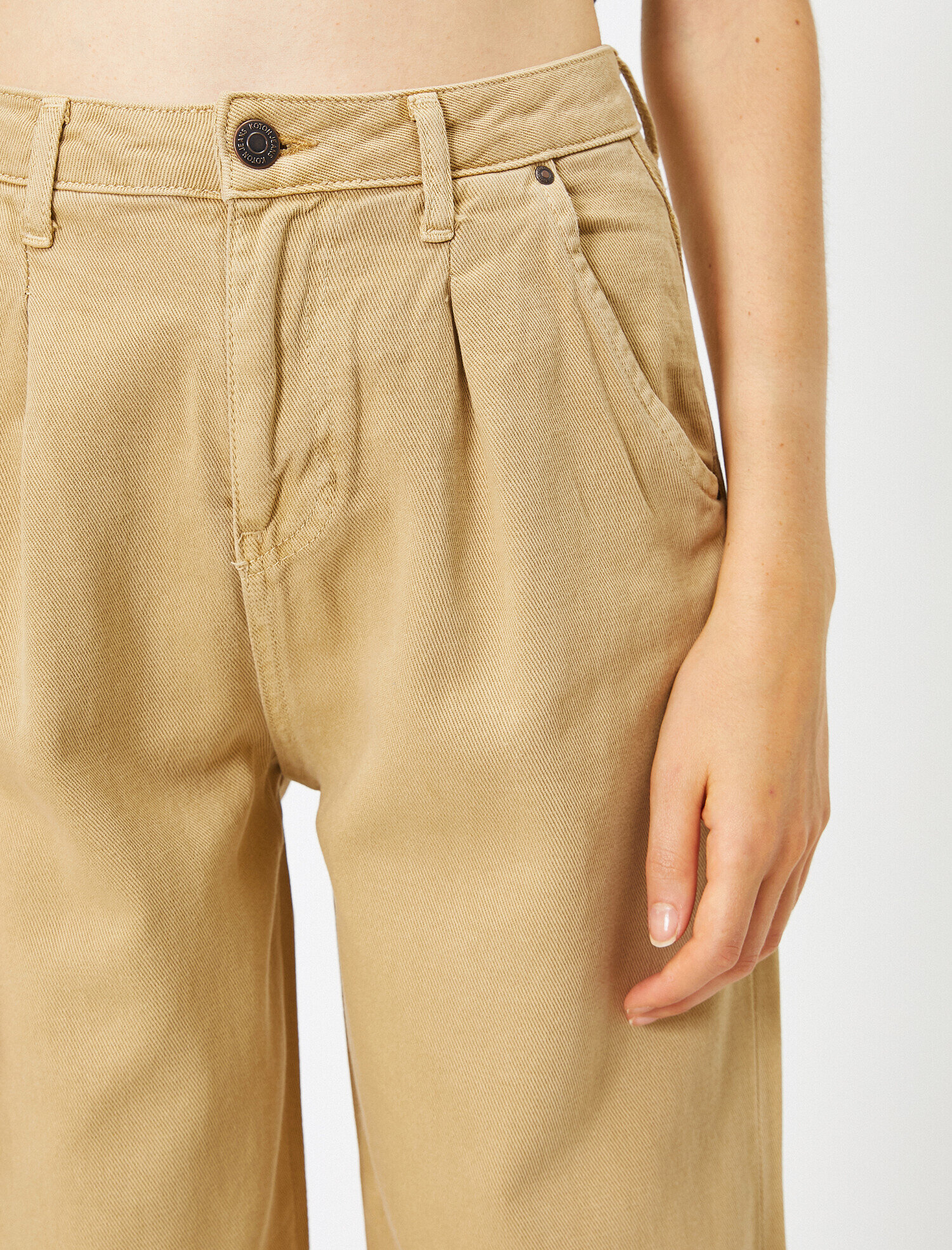   Yüksek Bel Pileli Pantolon