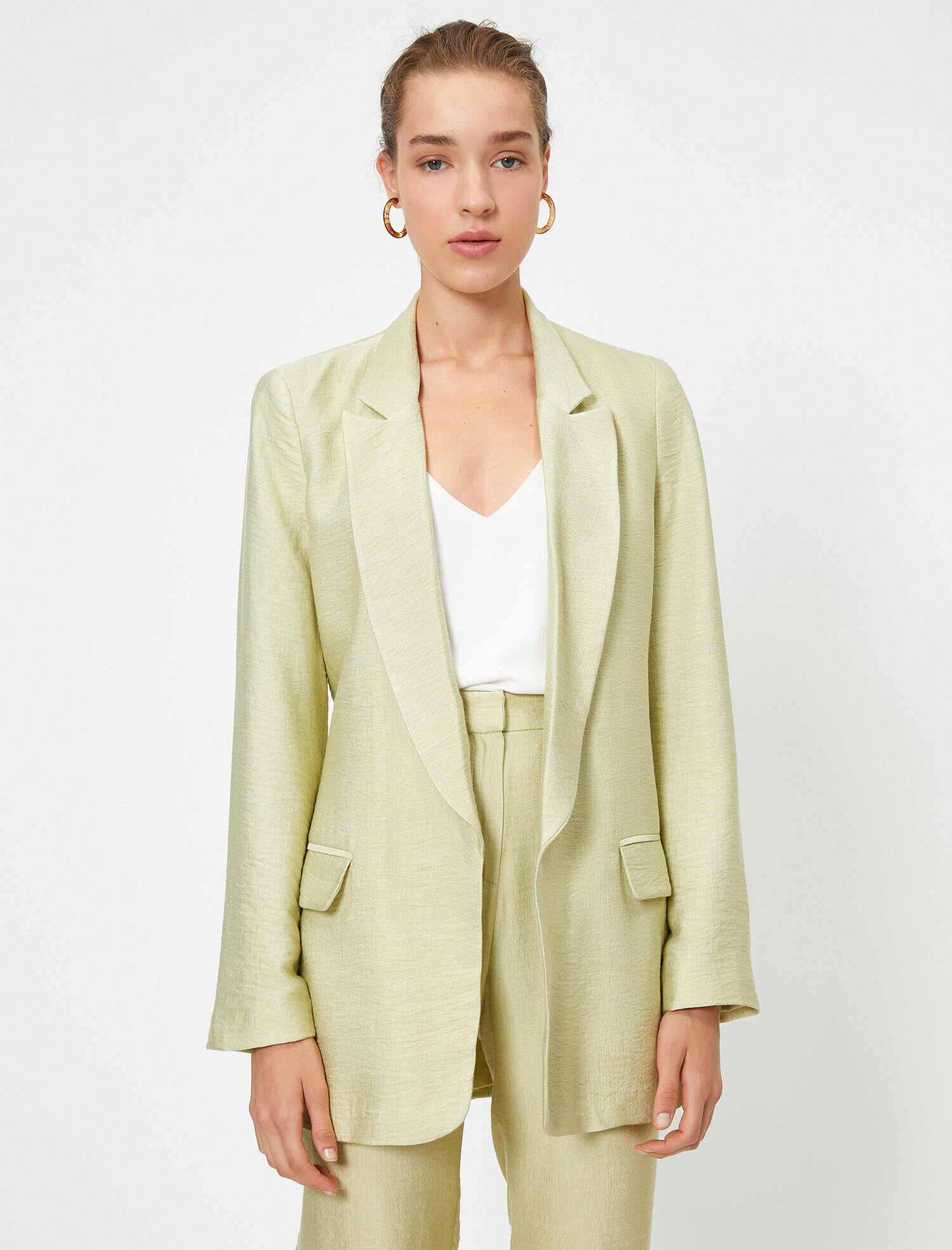   Doğal Dokulu Rahat Kesim Blazer