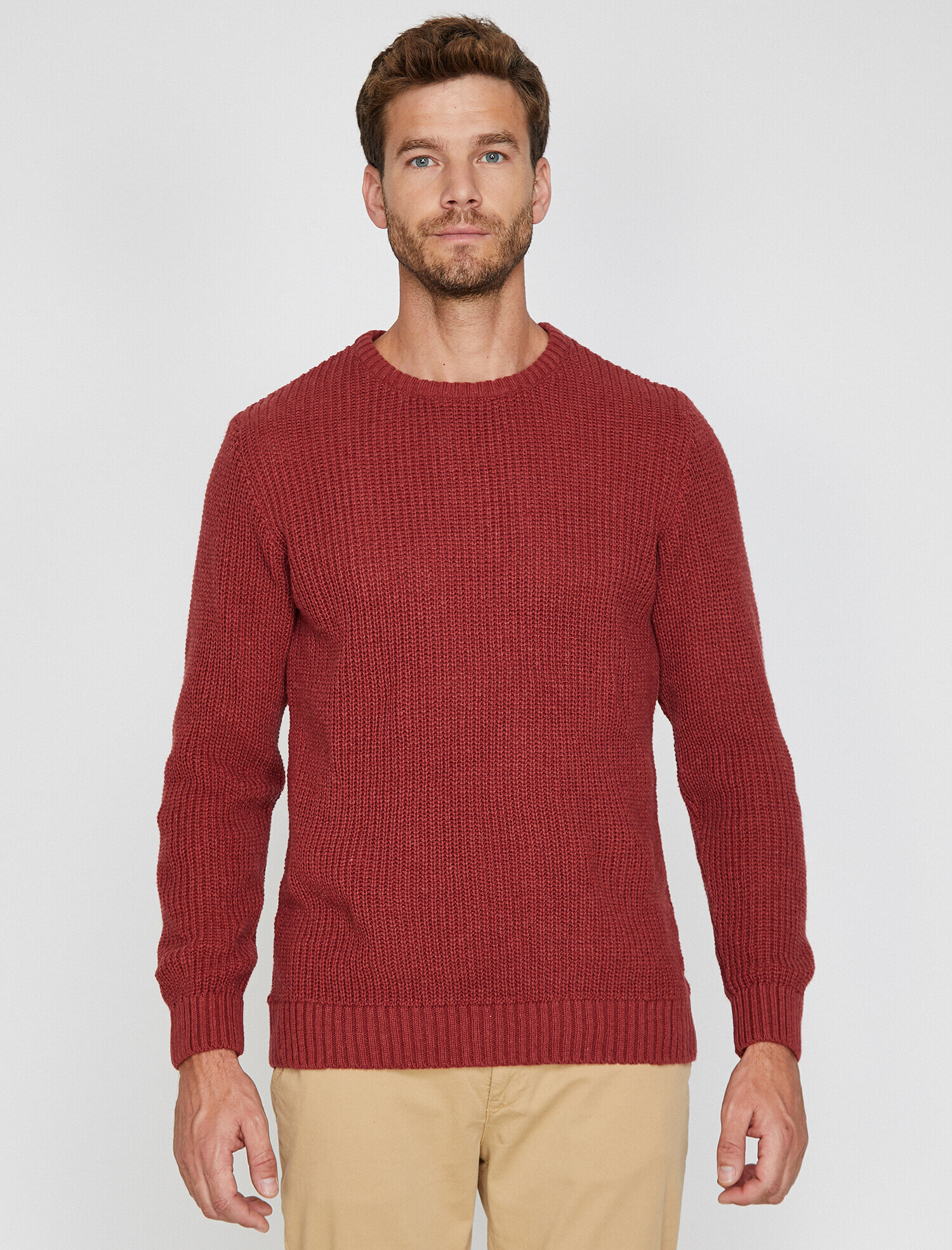   Bisiklet Yaka Triko Kazak