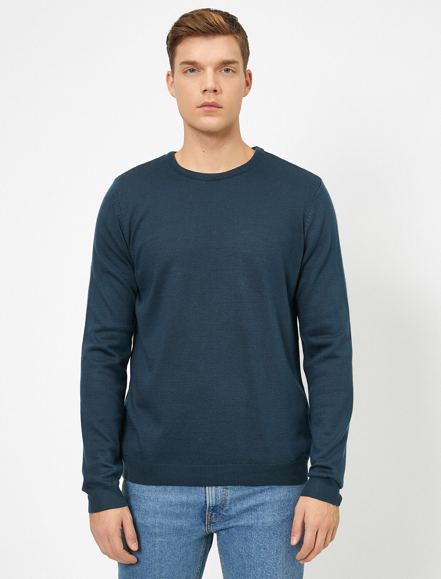   Bisiklet Yaka Triko Kazak