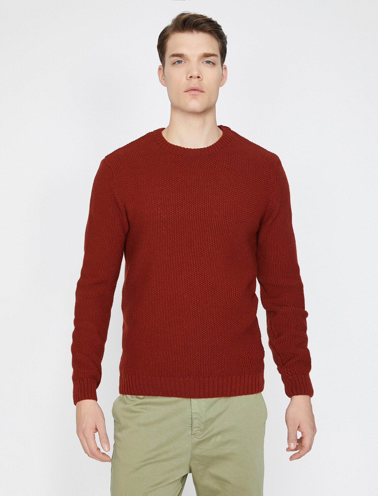   Bisiklet Yaka Triko Kazak