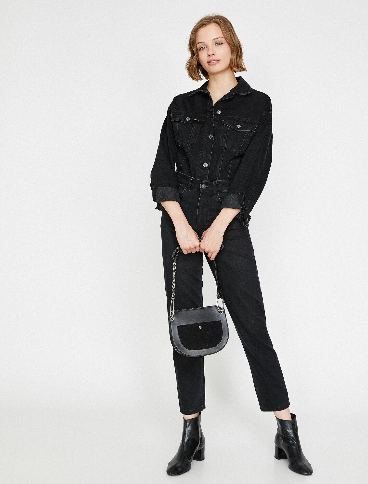  Kadın Deri Görünümlü Omuz Çantası