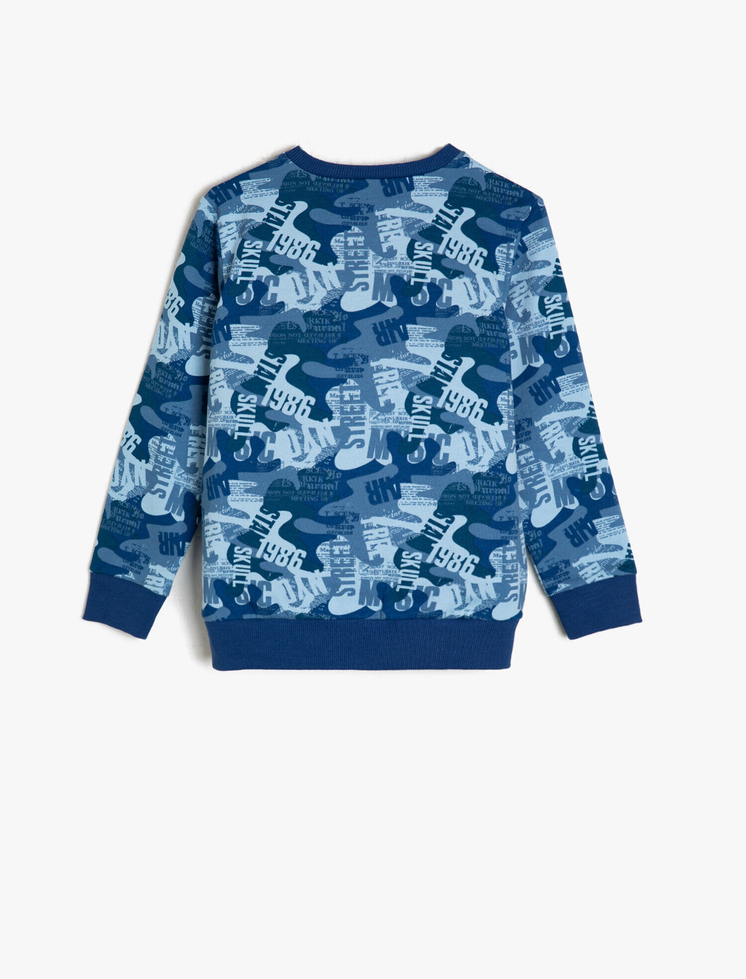  Erkek Çocuk Baskılı Sweatshirt Uzun Kollu