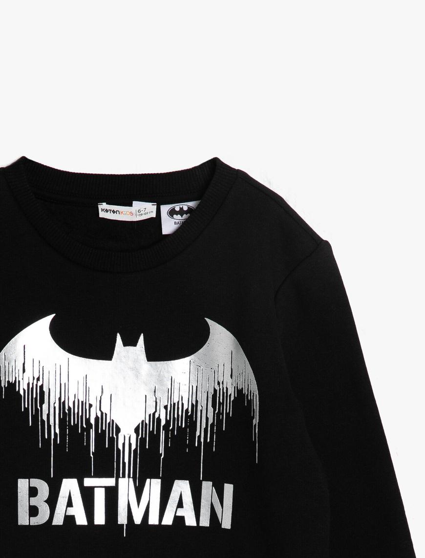  Erkek Çocuk Batman Lisanslı Baskılı Sweatshirt
