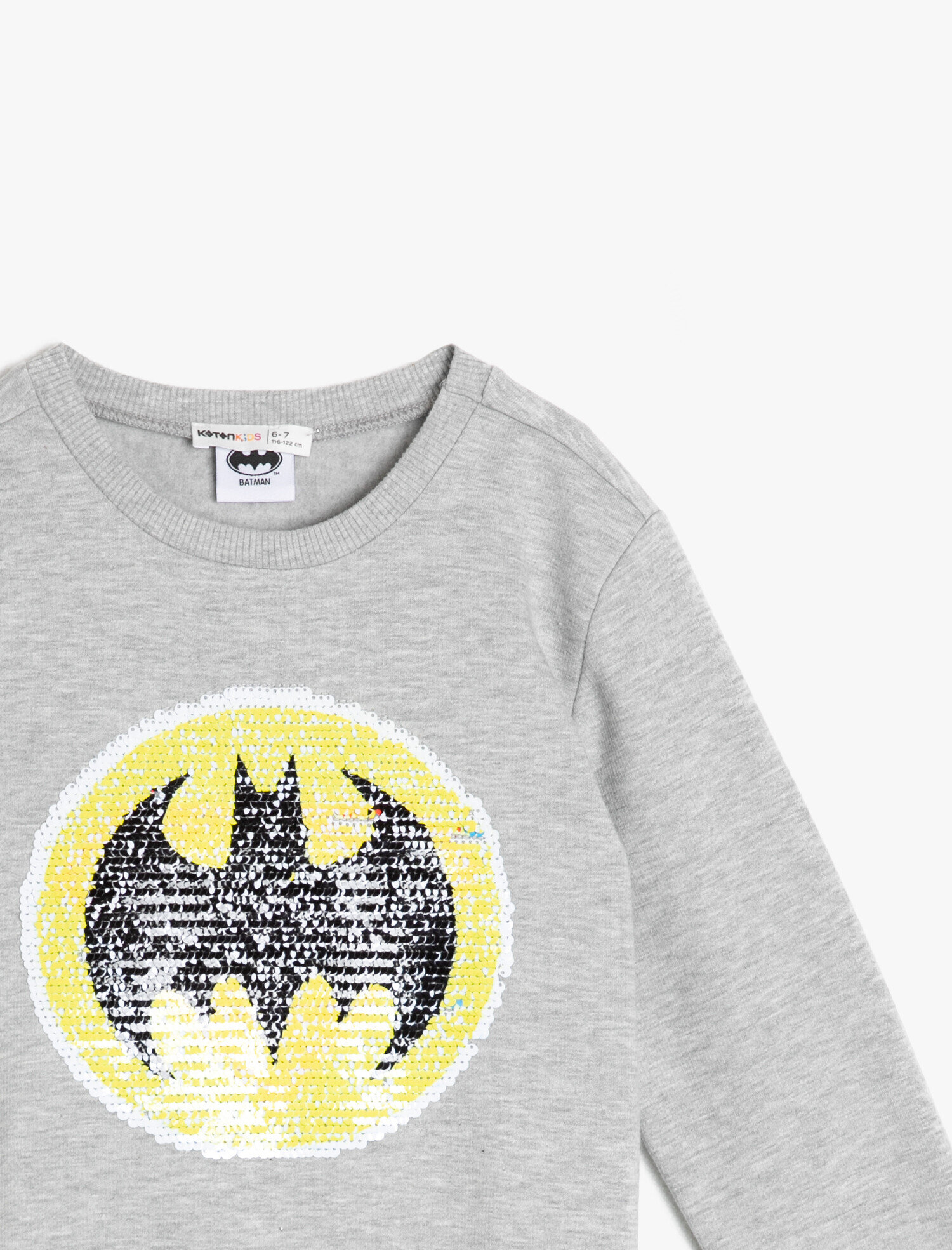 Erkek Çocuk Superman Lisanslı Pul Payet İşlemeli Sweatshirt