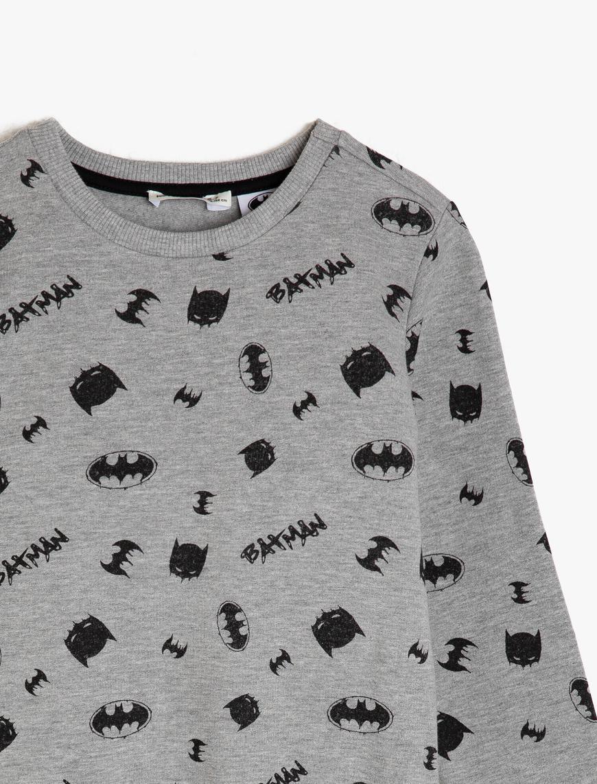  Erkek Çocuk Batman Lisanslı Baskılı Sweatshirt