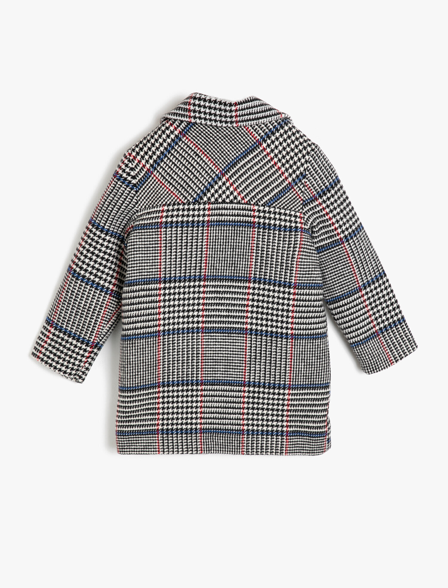  Kız Çocuk Kareli Kaban