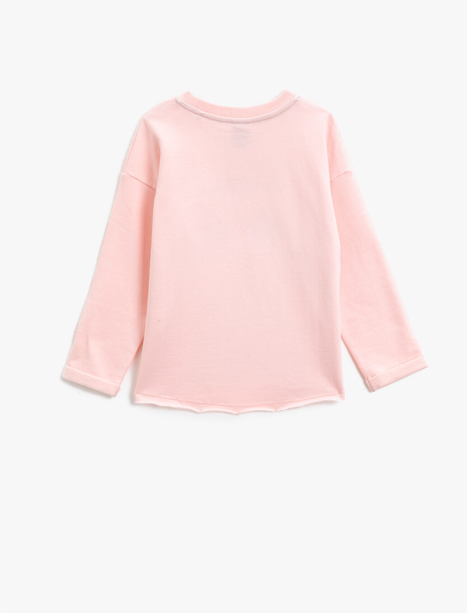  Kız Çocuk Kedi Baskılı Sweatshirt Pamuklu