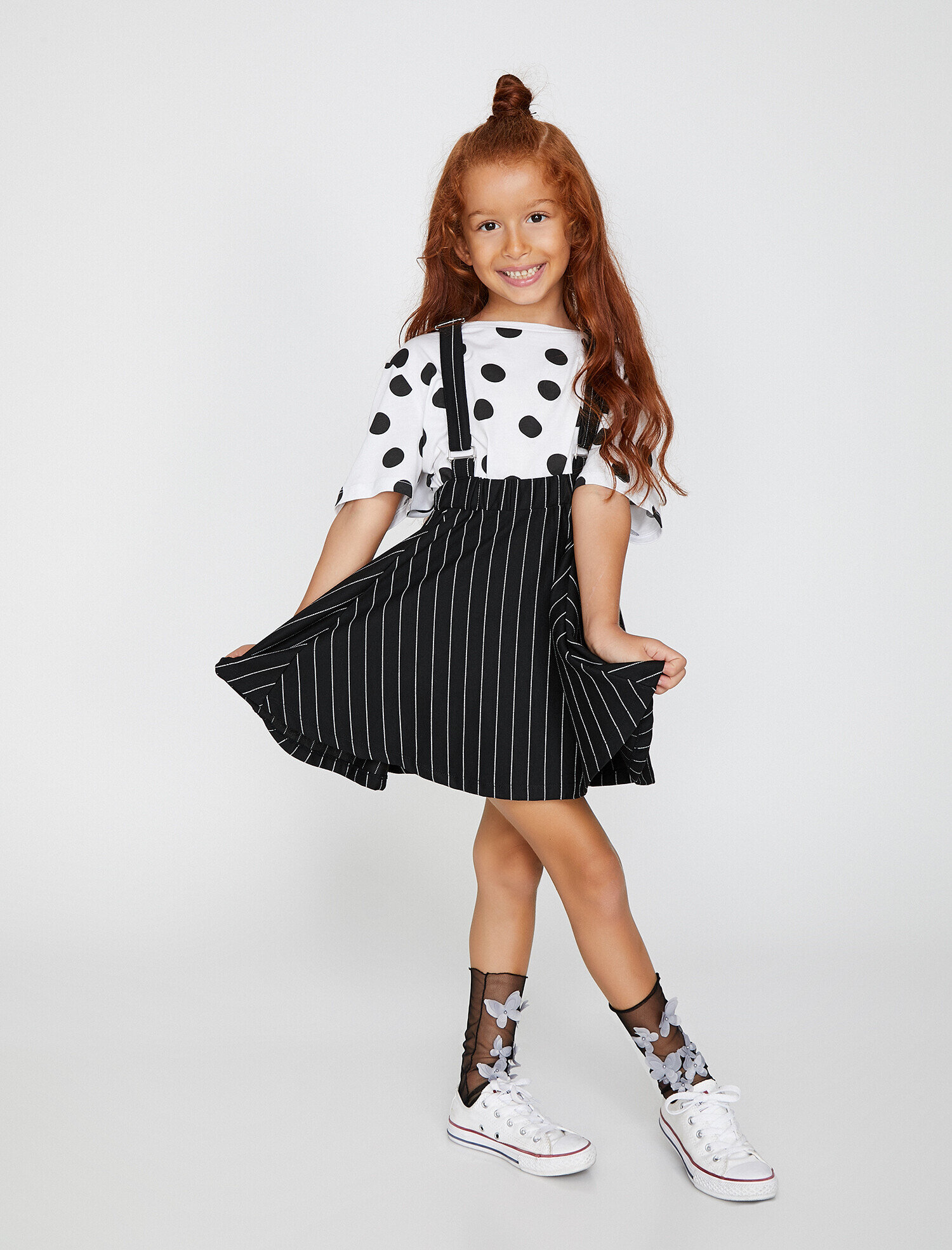  Kız Çocuk Çizgili Etek