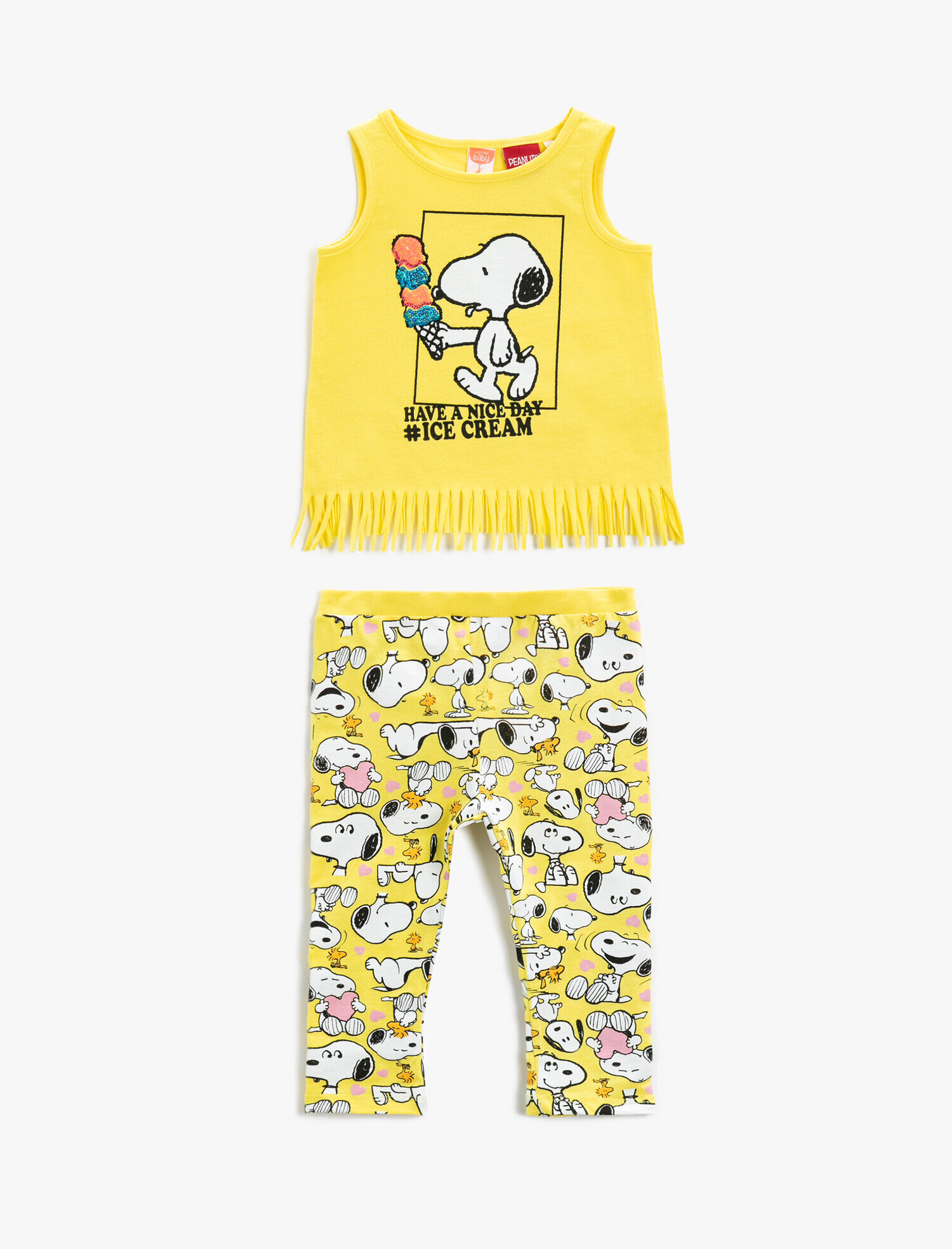 Kız Bebek Snoopy Tayt Pamuklu Lisanslı Baskılı