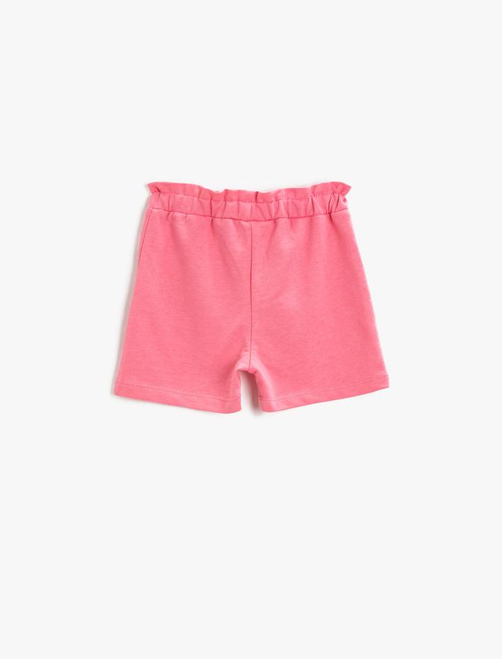 Kız Bebek Baskılı Şort Pamuklu