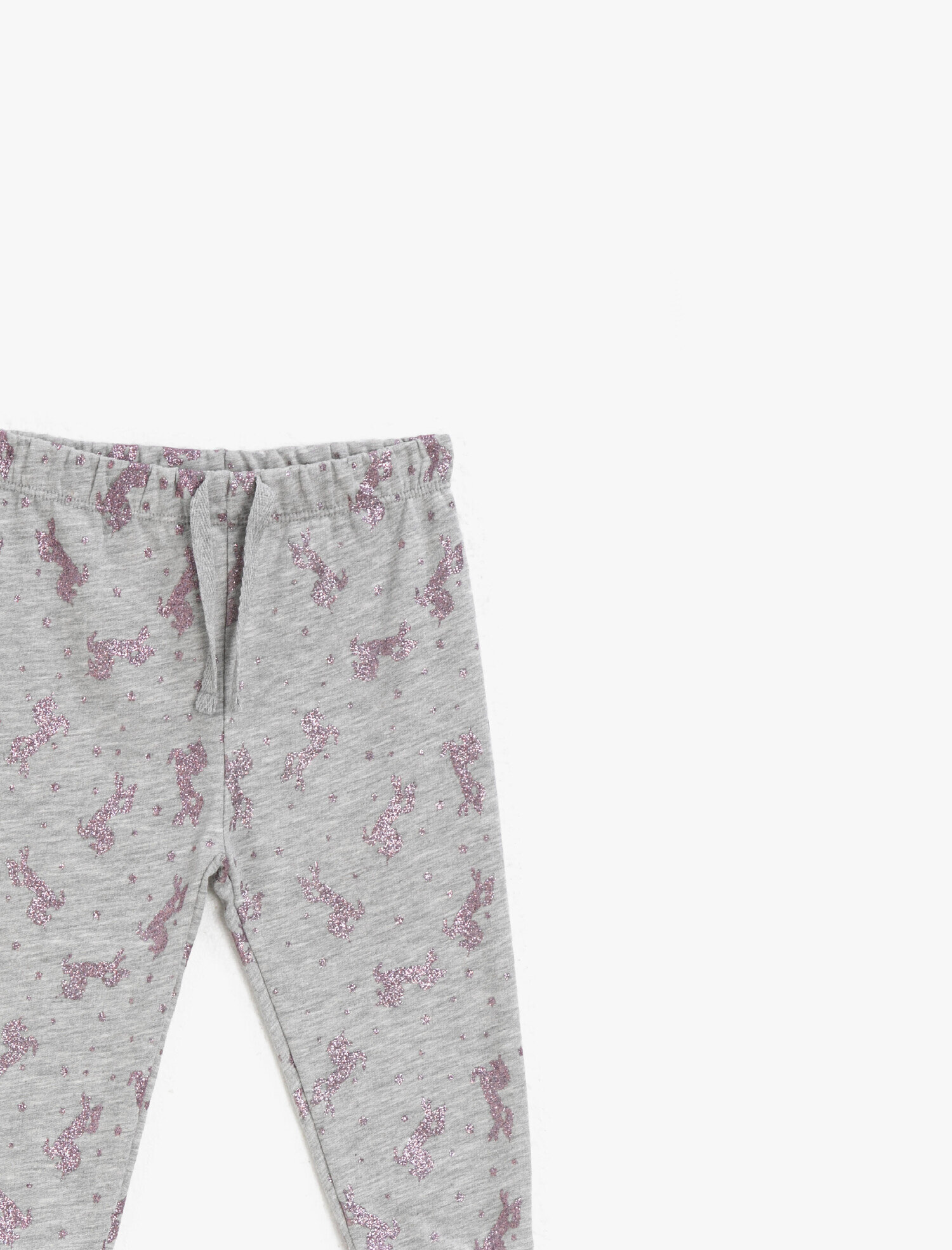 Kız Bebek Baskılı Beli Bağlamalı Eşofman Altı