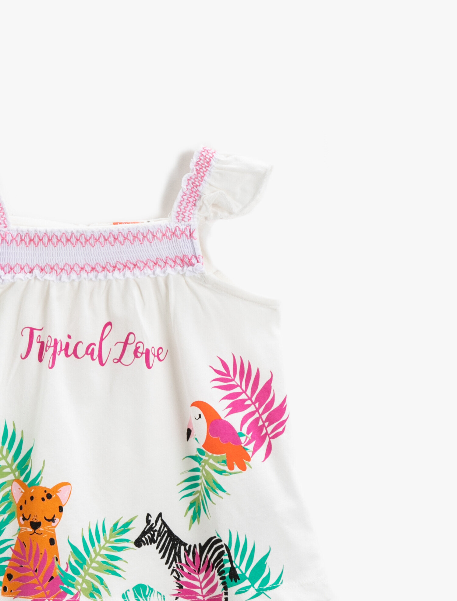  Kız Bebek Hayvan Baskılı Atlet Pamuklu