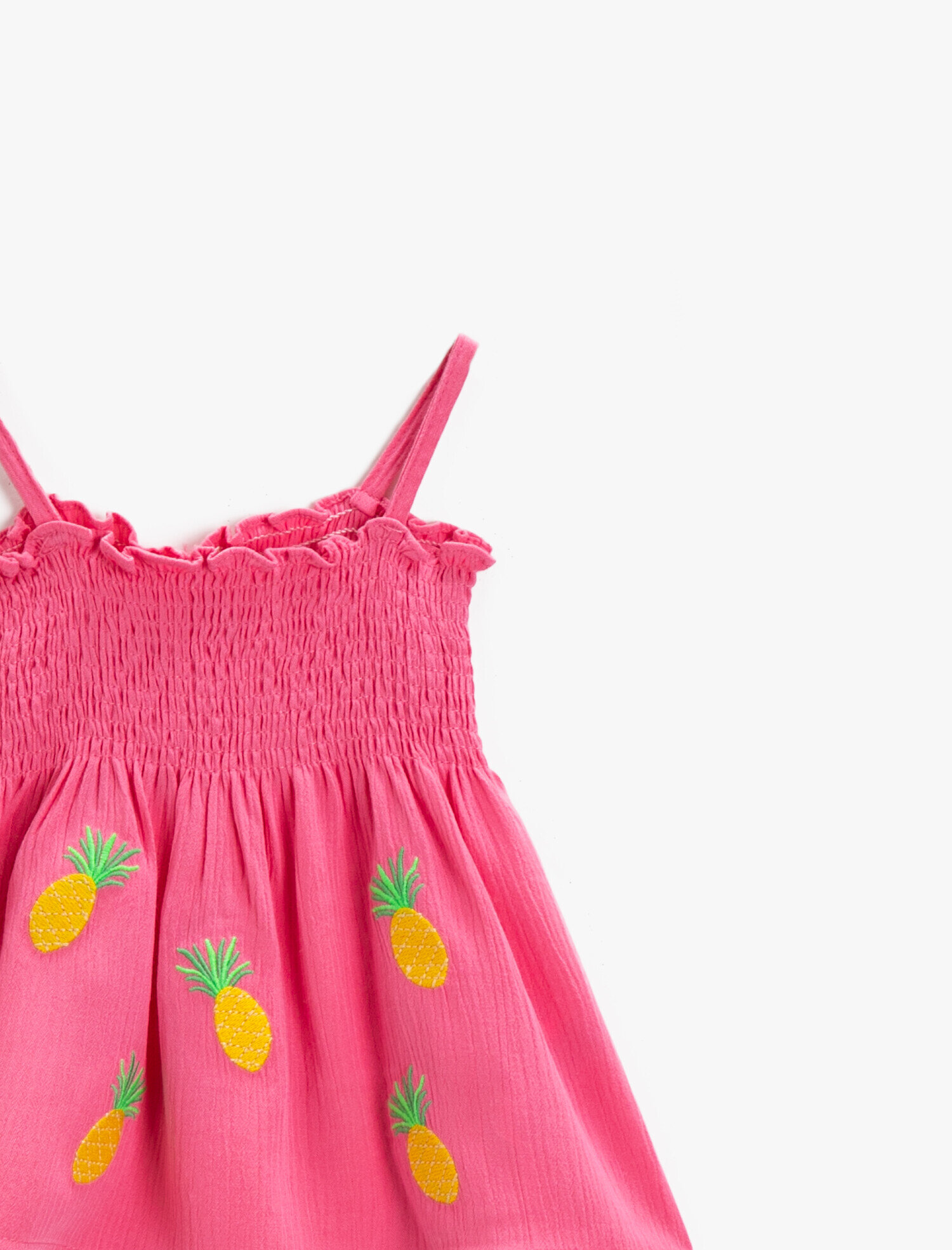  Kız Bebek Askılı Desenli Bluz