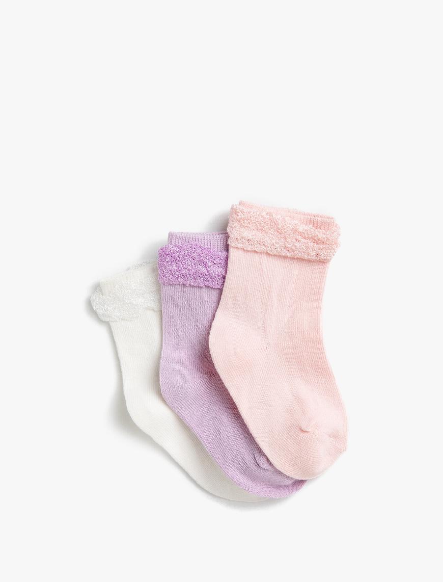  Kız Bebek Basic Çorap Seti Pamuklu