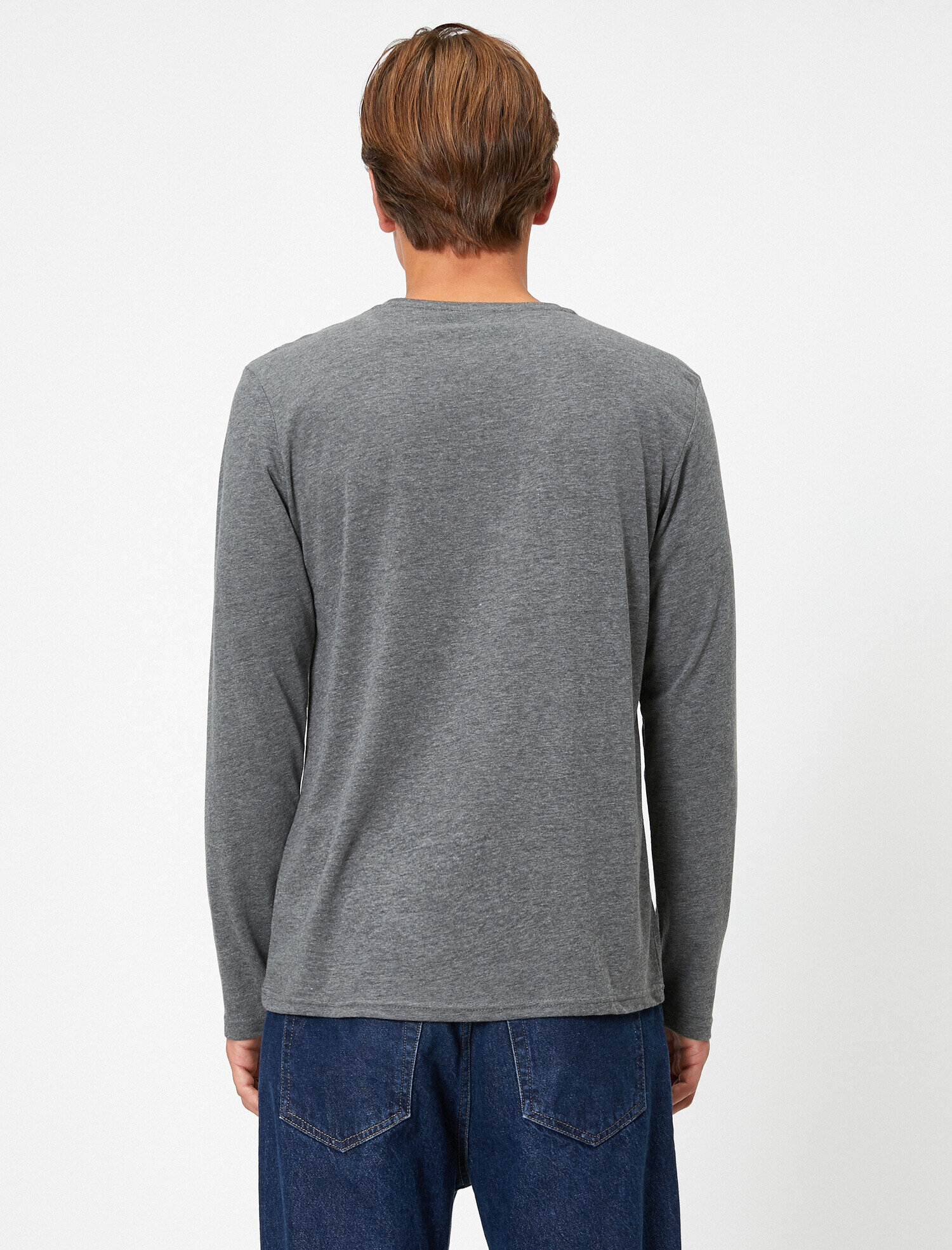   Bisiklet Yaka Uzun Kollu Basic Tişört