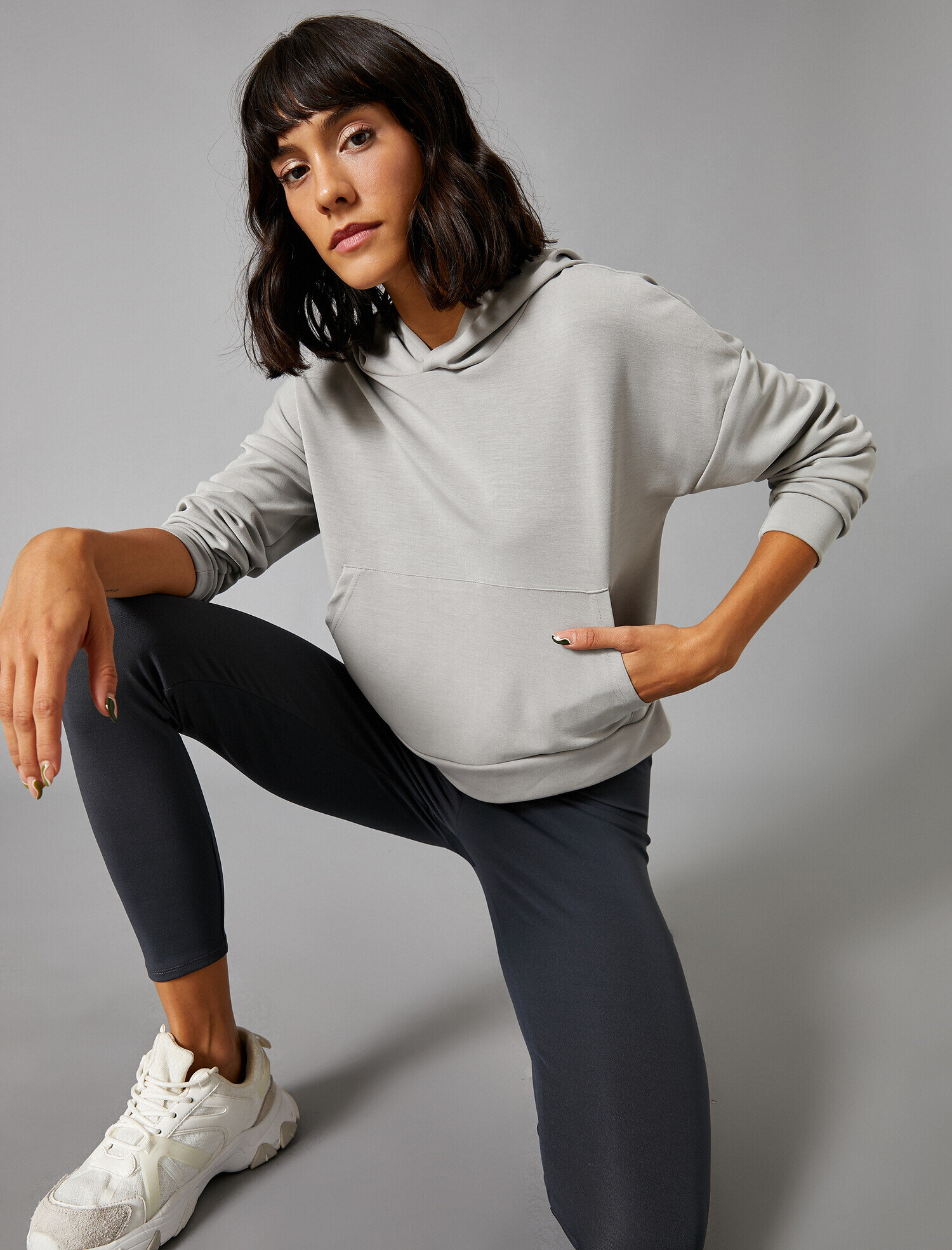   Kapüşonlu Sweatshirt Cepli