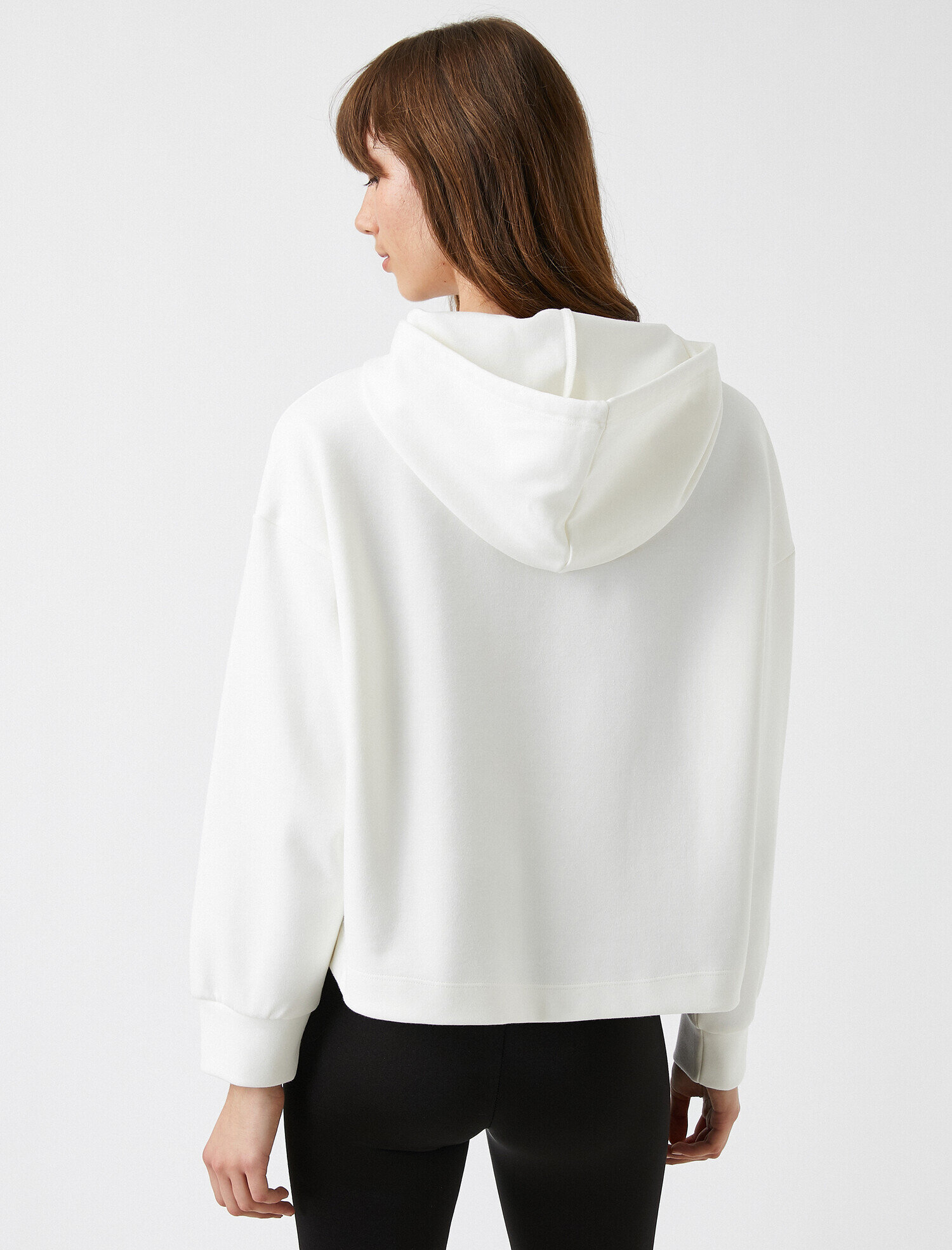 Kapüşonlu Pamuklu Sweatshirt Cepli