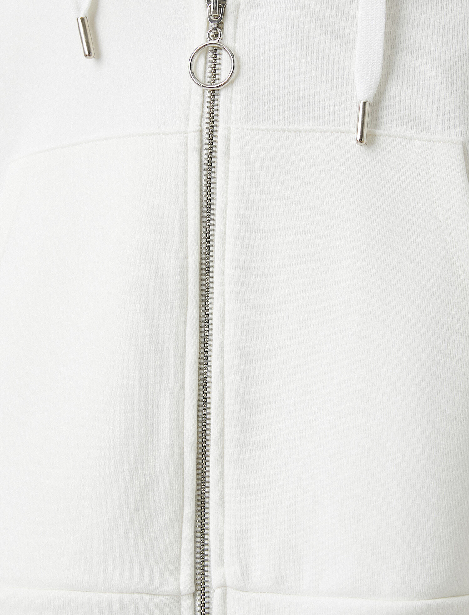   Fermuarlı Sweatshirt Kapüşonlu