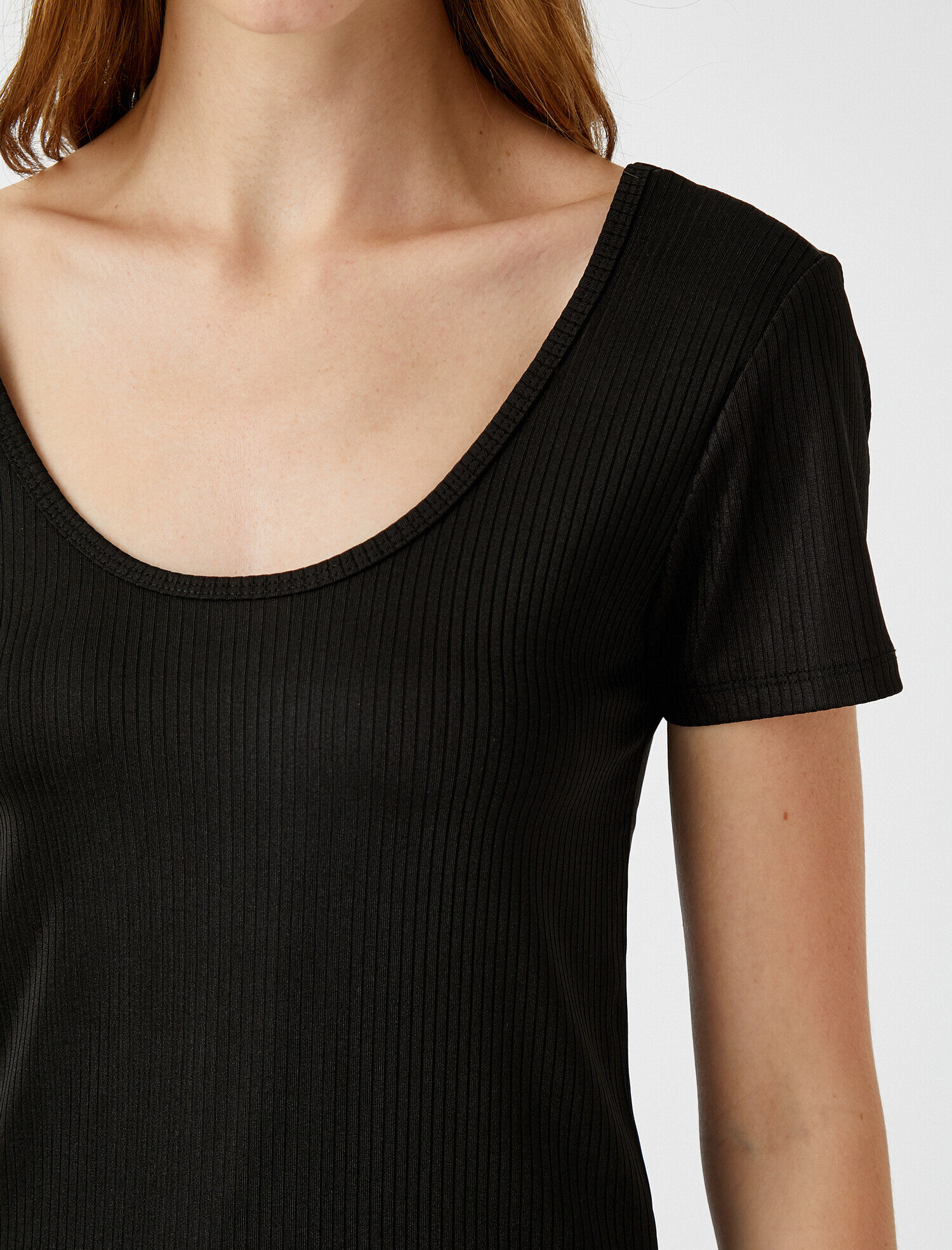   Fitilli Tişört Kısa Kollu