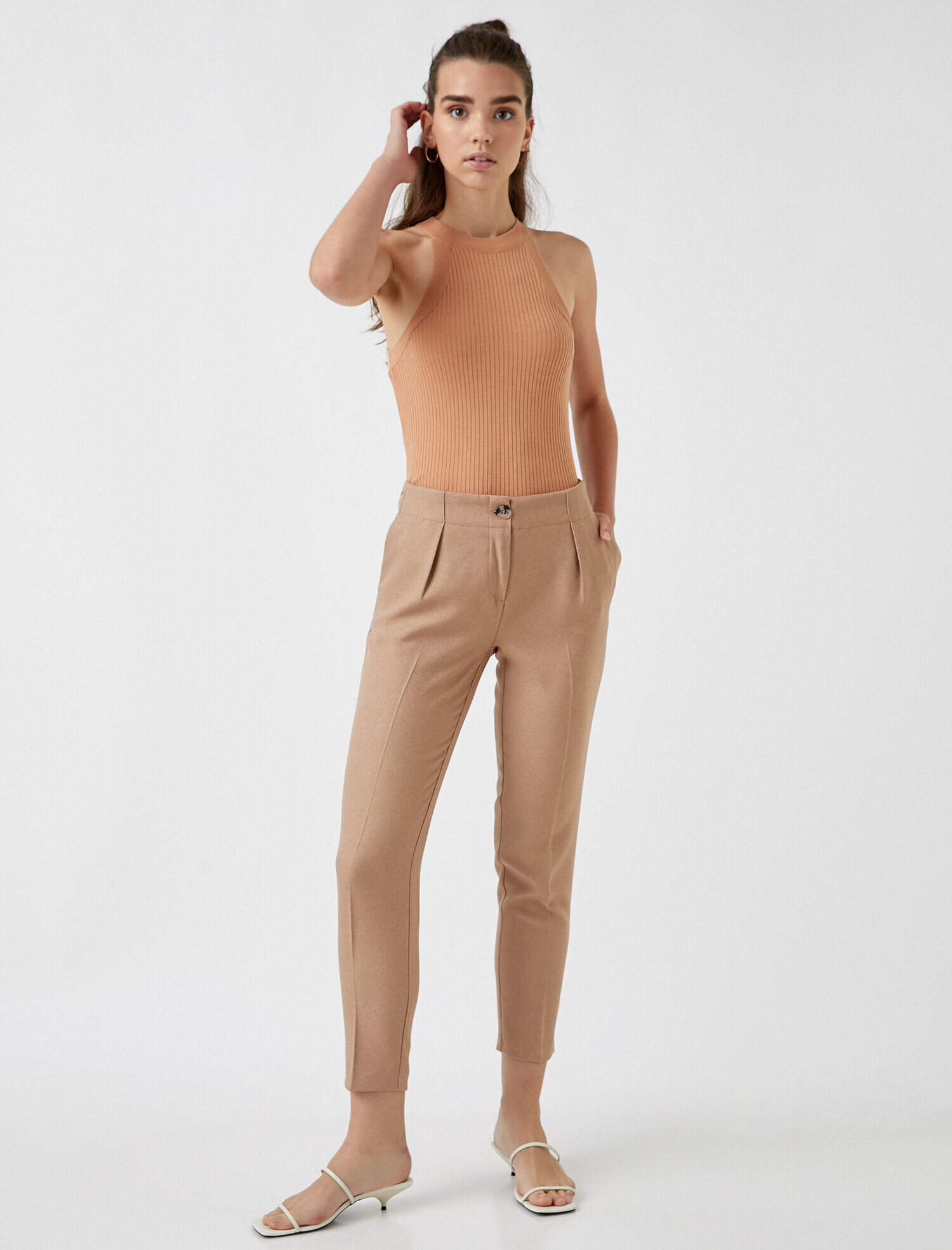   Pile Detaylı Pantolon