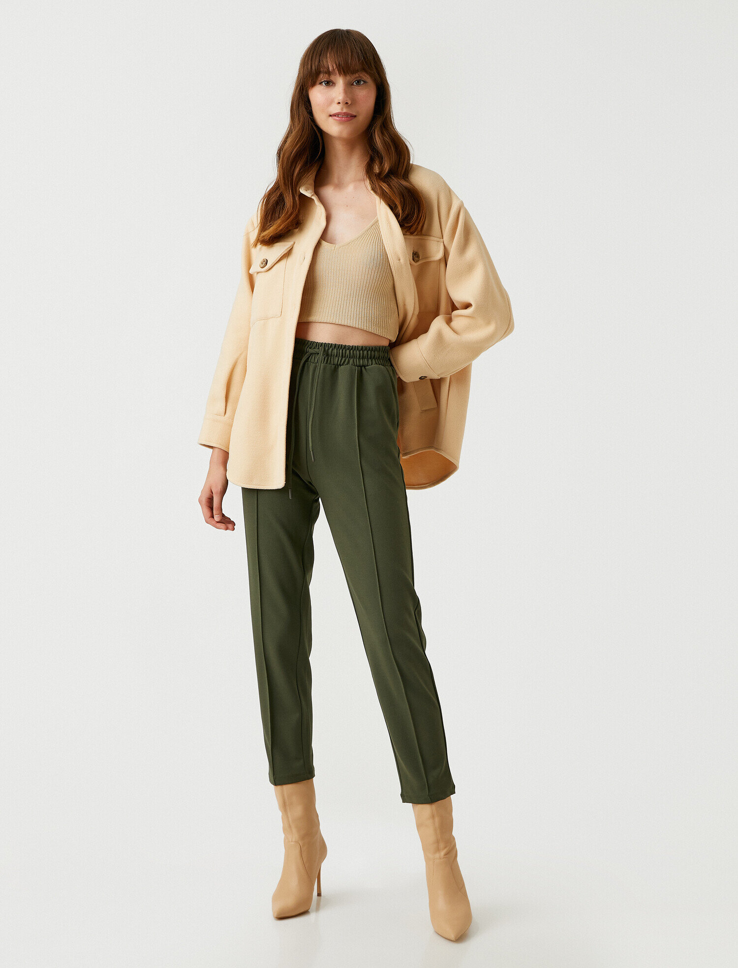 Beli Lastikli Pantolon Bilek Boy