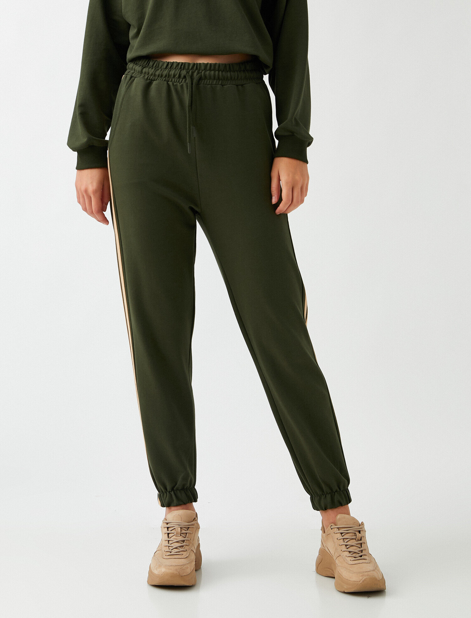   Beli Bağlamalı Eşofman Altı Pamuklu