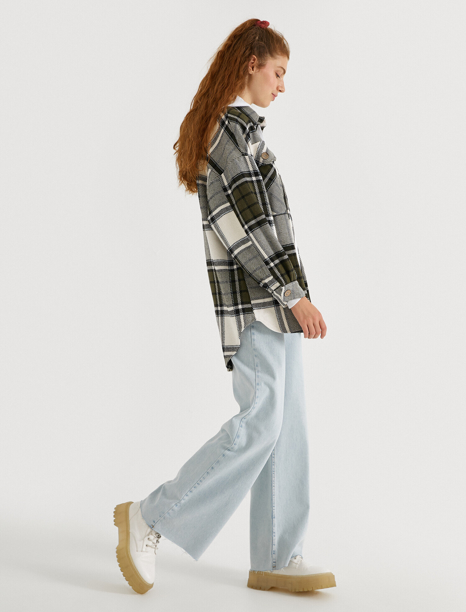   Yüksek Bel Bol Paça Kot Pantolon - Bianca Jean