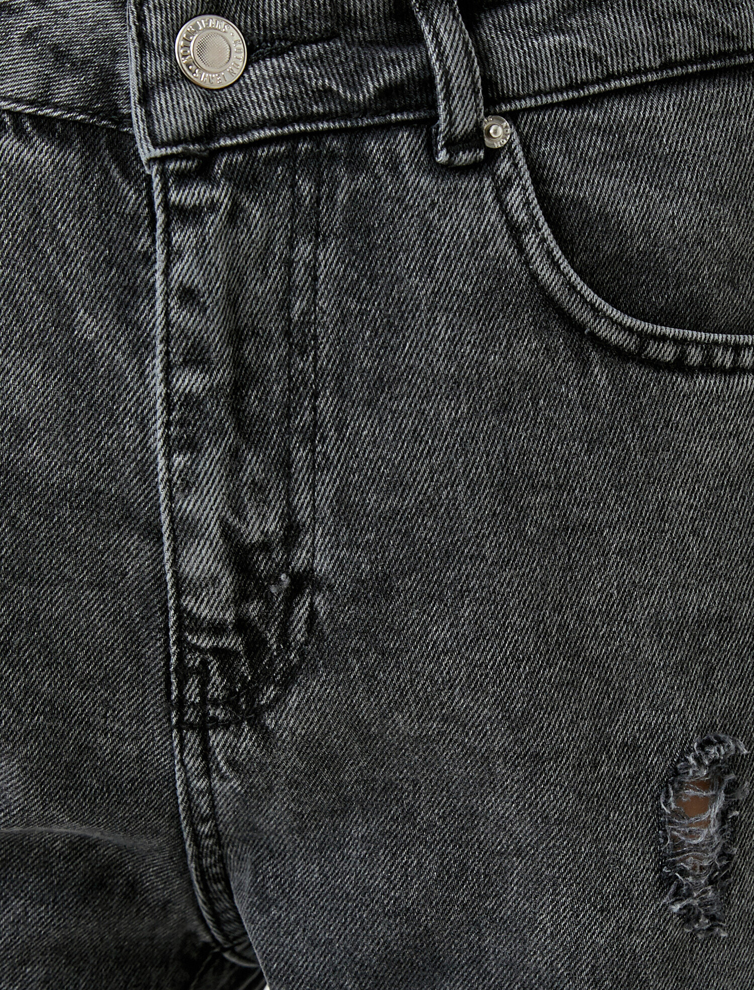   Normal Bel Dar Kesim Dar Paça Pantolon - Mom Jean