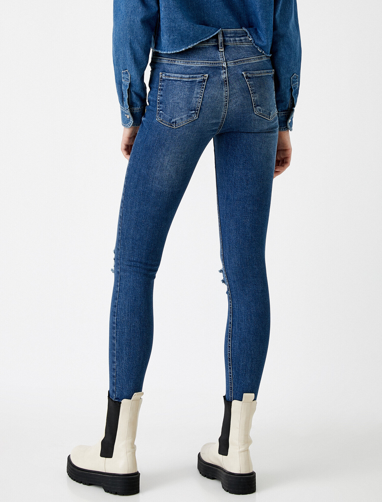   Ekstra Yüksek Bel Skinny Yırtık Kot Pantolon - Taylor Jean