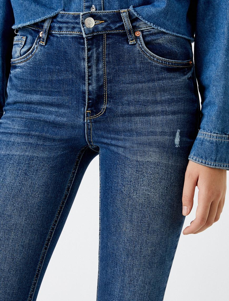   Ekstra Yüksek Bel Skinny Yırtık Kot Pantolon - Taylor Jean