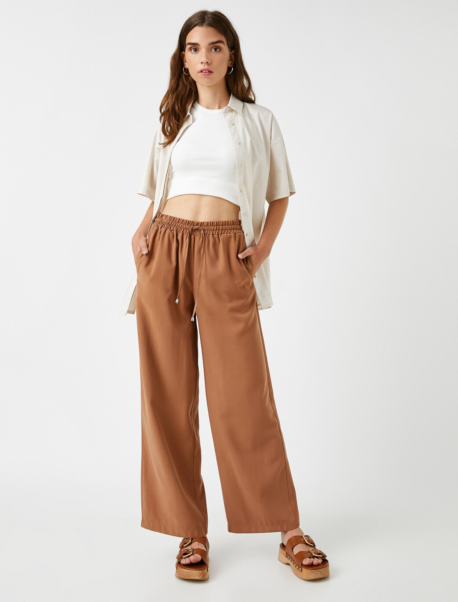   Belden Bağlamalı Pantolon