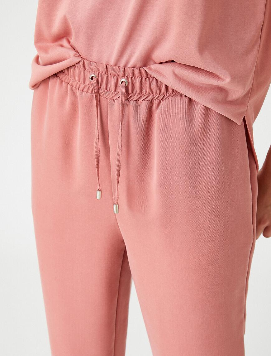   Beli Lastikli Pantolon Duble Paça