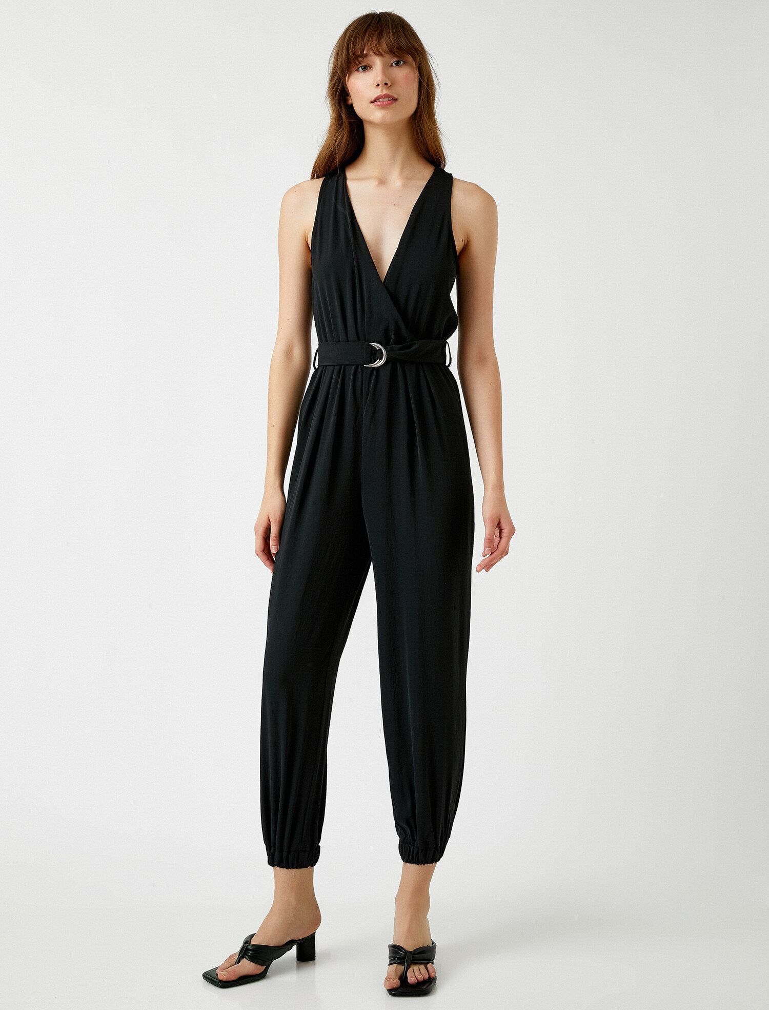 Kemerli Tulum V Yaka Paçası Lastikli