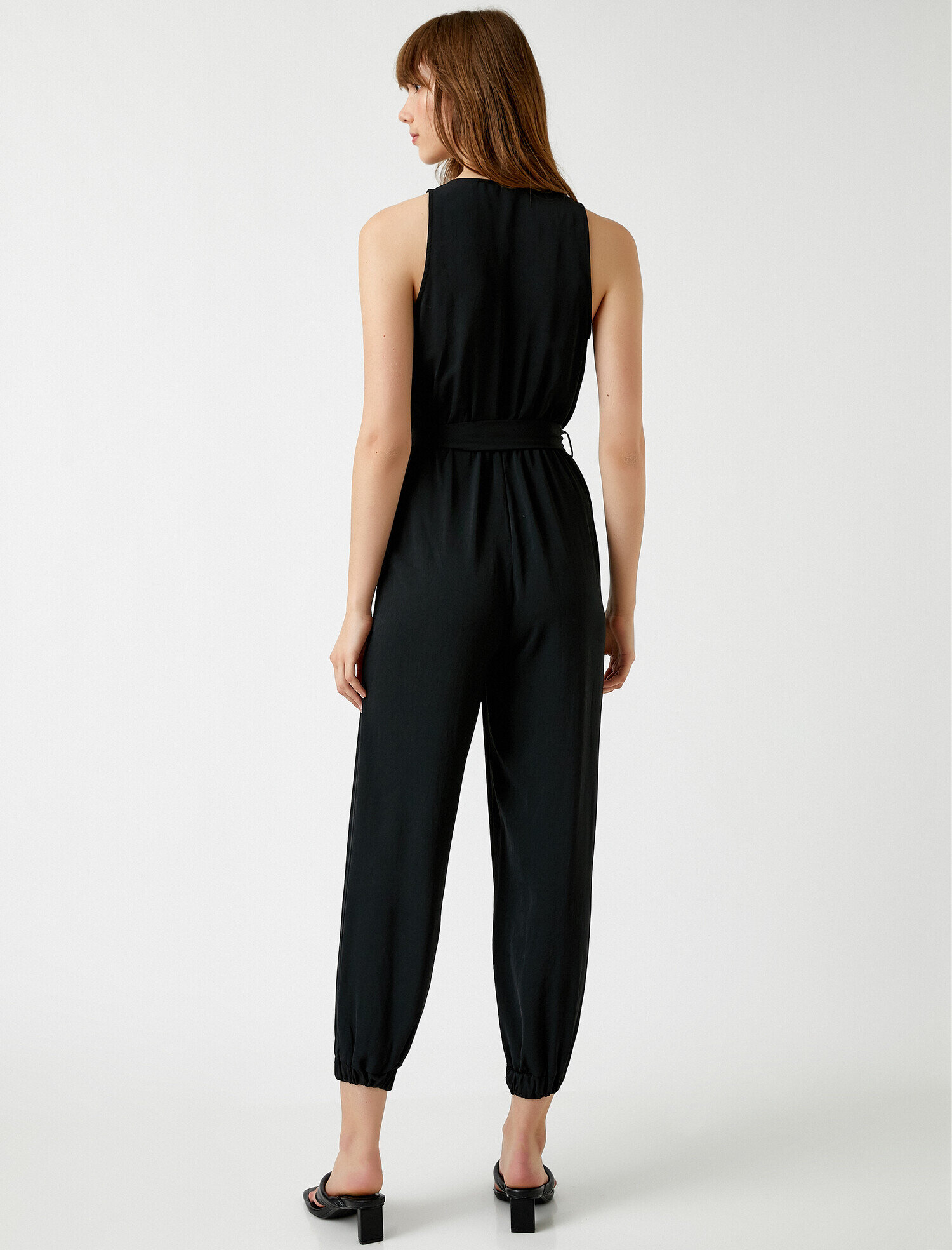 Kemerli Tulum V Yaka Paçası Lastikli