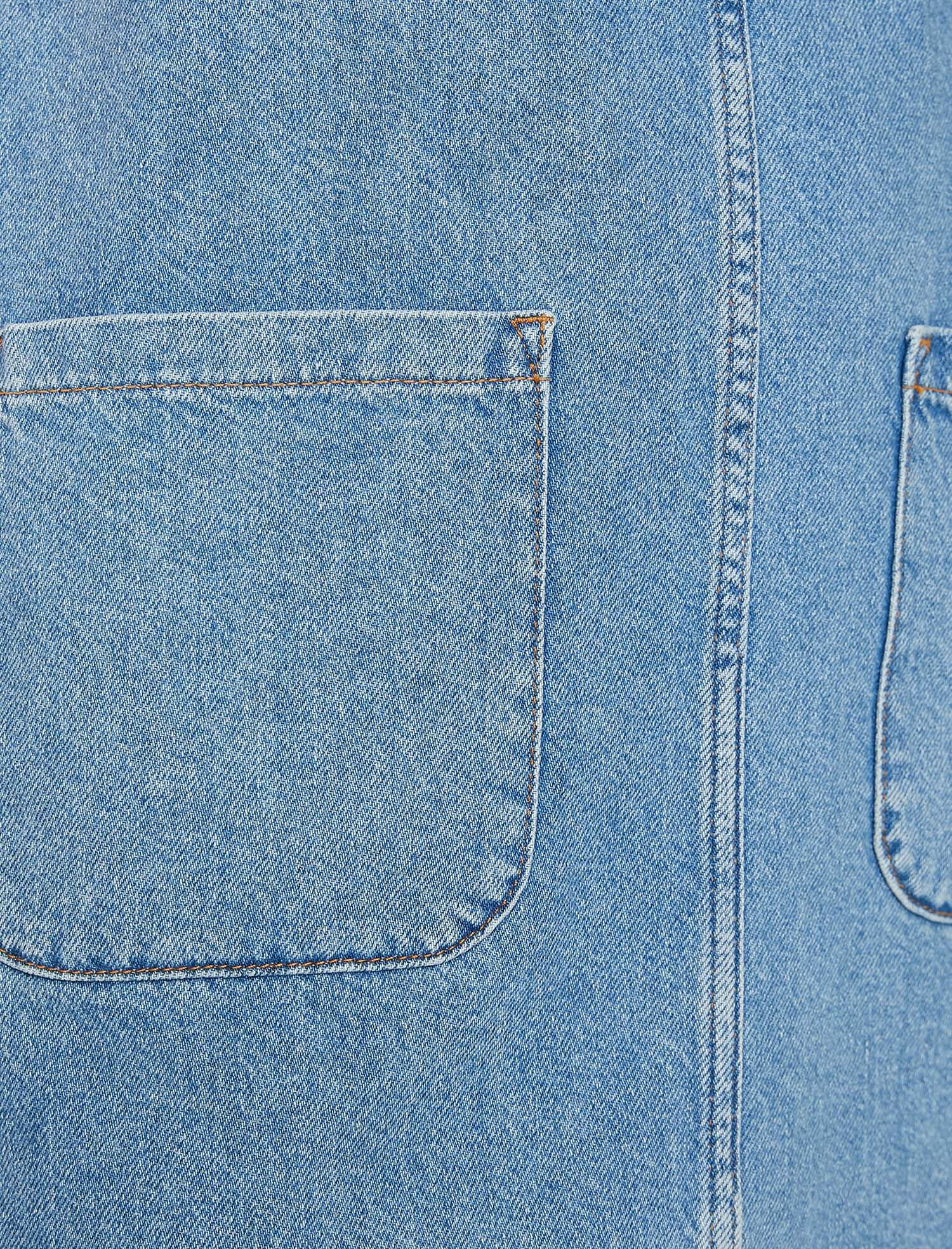 Cep Detaylı Jean Elbise