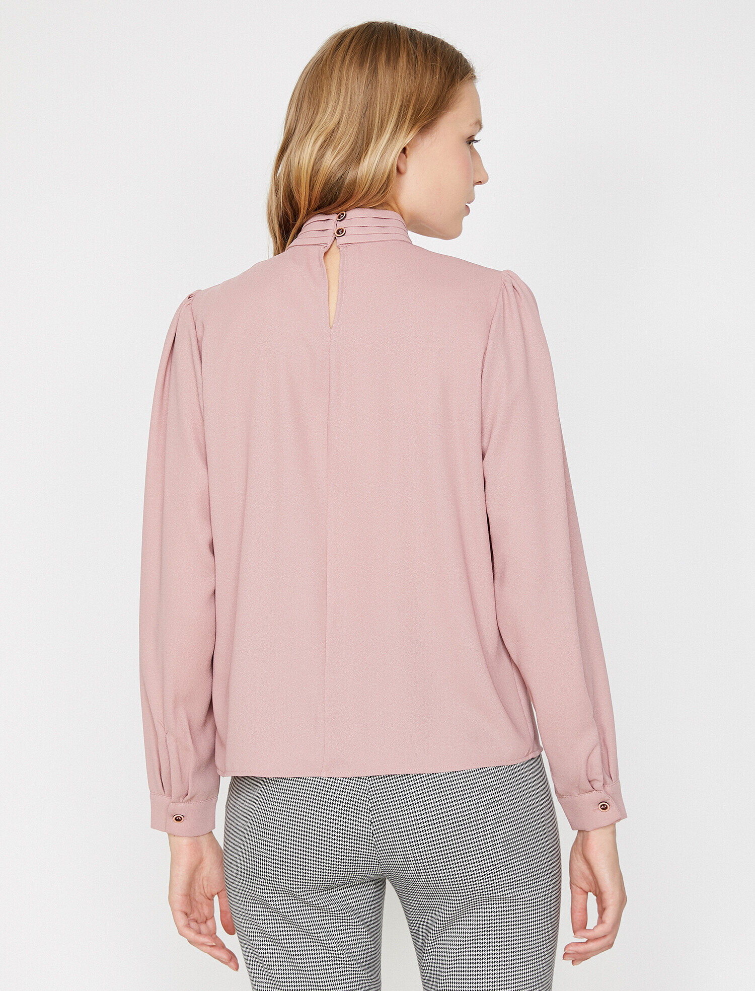   Şal Desenli Saten Bluz