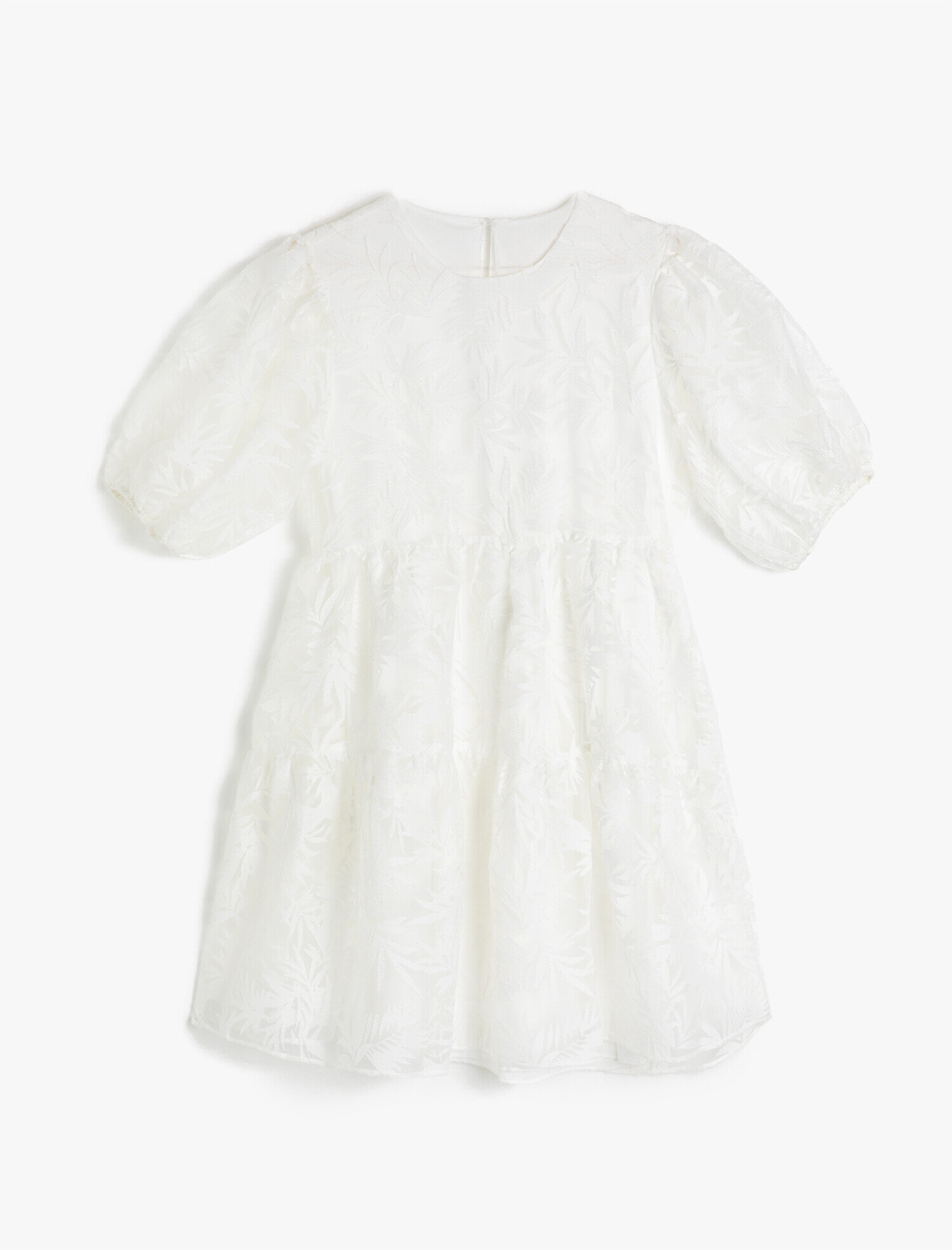   Balon Kollu Midi Elbise