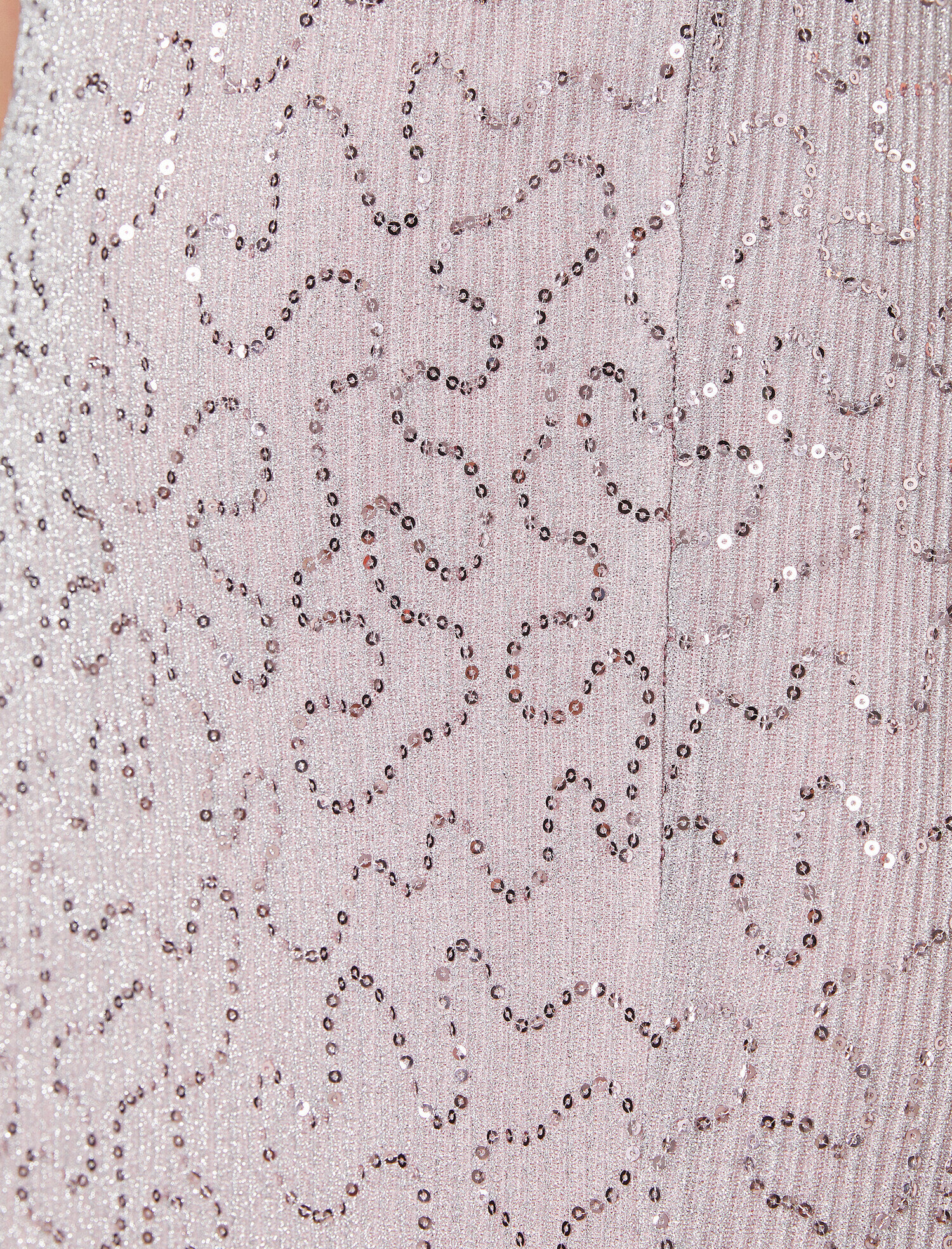   Yırtmaçlı Abiye Elbise Askılı Pullu Uzun