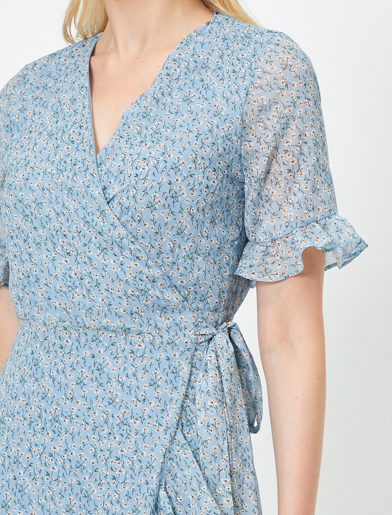   Çiçek Desenli Anvelop Elbise