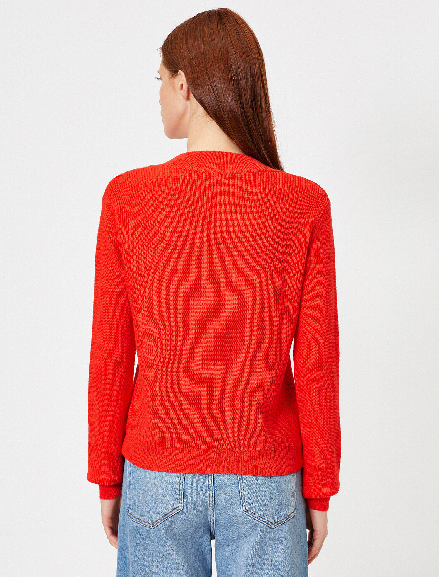   V Yaka Uzun Kollu Triko Kazak